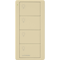 Lutron 4-Button Pico Smart Remote - Scene Control - Light Icons - Ivory