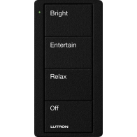Lutron 4-Button Pico Smart Remote - Scene Keypad - Any Room Text Engraving - Midnight