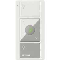Lutron Pico Wireless Control Keypad - 3-Button w/ Raise/Lower and Nightlight - White / Gray