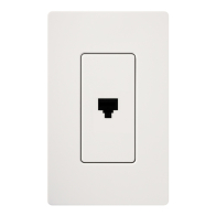 Lutron Claro Phone Jack - White