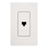 Lutron Claro Phone Jack - Snow