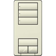 Lutron RadioRA 2 seeTouch Wall-Mount CL Hybrid Keypad - 3 Scene w/ Raise-Lower - Biscuit