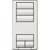 Lutron RadioRA 2 seeTouch Wall-Mount CL Hybrid Keypad - 3 Scene w/ Raise-Lower - Snow