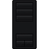 Lutron RadioRA 2 seeTouch Wall-Mount Designer Keypad - 3 Scene w/ Raise-Lower - Midnight