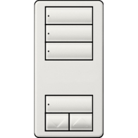 Lutron RadioRA 2 seeTouch Wall-Mount Designer Keypad - 3 Scene w/ Raise-Lower - Snow