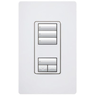 Lutron RadioRA 2 seeTouch Wall-Mount Designer Keypad - 3 Scene w/ Raise-Lower - Almond