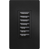 Lutron RadioRA 2 seeTouch Wall-Mount Designer Keypad - 7 Button - Midnight