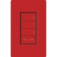 Lutron RadioRA 3 Sunnata Keypad - 3 Button w/ Raise-Lower - Signal Red