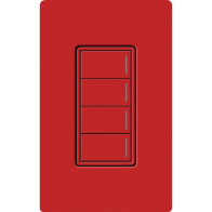 Lutron RadioRA 3 Sunnata Keypad - 4 Button - Signal Red