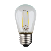 SATCO 1W S14 LED String Light Lamp - Clear - 2200K - E26 Base - 120V - Non-Dimmable - 4-Pack