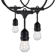 SATCO|NUVO 24' Indoor/Outdoor LED String Light - S14 Lamps Included - 2200K - 2 PACK - 120V