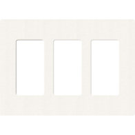 Lutron Claro Screwless Designer Wallplate - 3 Gang - Brilliant White