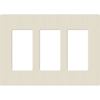 Lutron Claro Screwless Designer Wallplate - 3 Gang - Pumice