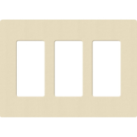 Lutron Claro Screwless Designer Wallplate - 3 Gang - Sand