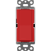 Lutron Claro 3-Way Switch - 15A - Signal Red