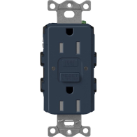 Lutron Claro 15A GFCI Receptacle - Tamper Resistant - Deep Sea