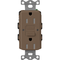 Lutron Claro 15A GFCI Receptacle - Tamper Resistant - Espresso