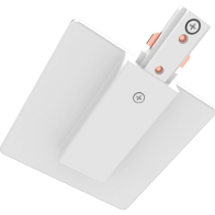 RAB Track Lighting Junction Box End Feed - White