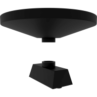 RAB Track Lighting Suspension Canopy Mount Kit - Black