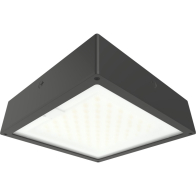 RAB VAN34 Amber LED Canopy Light - 1,684 Lumens - 60W - Amber - Frosted Flat Lens - Motion Sensor - On/Off Photocell - 120-277V