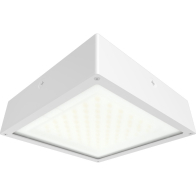 RAB VAN34 Amber LED Canopy Light - 1,684 Lumens - 60W - Amber - Frosted Flat Lens - On/Off Photocell - 120-277V