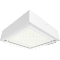 RAB VAN34 Amber LED Canopy Light - 1,864 Lumens - 60W - Amber - Drop Lens - On/Off Photocell - 120-277V