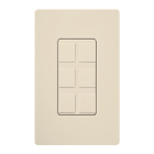 Lutron Multi-Port Frame - Field Customizable - Light Almond