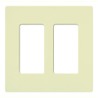 Lutron Claro Screwless Designer Wallplate - 2 Gang - Almond