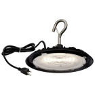 SATCO|NUVO Hi-Pro LED Shop Light with Plug - 60W - 3000K - Black - 120V