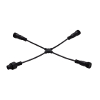 WAC Lighting 4-Way X-Connector for 12V LED Outdoor Tape Light - 12V - Black