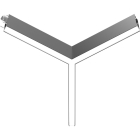 RAB BOA Edge Y Connector for Pendant Down Light - Silver