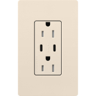 Lutron Claro 15A Tamper-Resistant USB Type C Duplex Receptacle - Light Almond