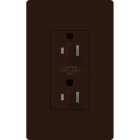 Lutron Claro 15A Tamper Resistant Receptacle - Dual Dimming - Brown
