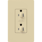 Lutron Claro 15A Tamper Resistant Receptacle - Dual Dimming - Ivory