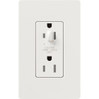 Lutron Claro 15A Tamper Resistant Receptacle - Half Dimming - White