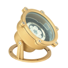 Corona Lighting 10W LED Underwater Light - 2700K - 800 Lumens - 45 Degrees - 12V - Natural Brass