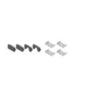 DiodeLED S1 Mounting Channel Accessory Pack - Black