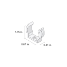 DiodeLED Mounting Bracket for LINAIRE Flex Tube 360 - 2 Pack