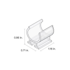 DiodeLED Mounting Clip for LINAIRE Flex Tube 360 - 2 Pack