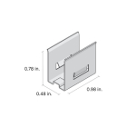 DiodeLED Mounting Clips for LINAIRE Flex Side Bend - 2 Pack - White