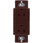 Lutron Claro 15A Duplex Receptacle - Brown