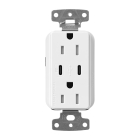 Lutron Claro 15A Tamper-Resistant USB Type C Duplex Receptacle - Snow White