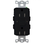 Lutron Claro 15A GFCI Receptacle - Tamper Resistant - Black
