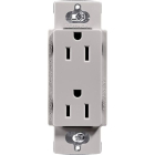 Lutron Claro 15A Duplex Receptacle - Gray