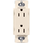 Lutron Claro 15A Duplex Receptacle - Light Almond