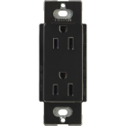 Lutron Claro 15A Tamper Resistant Receptacle - Black