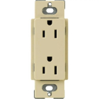Lutron Claro 15A Tamper Resistant Receptacle - Ivory