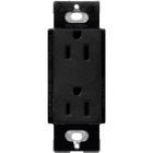 Lutron Claro 15A Receptacle - Midnight