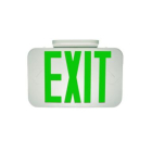 MaxLite LED Exit Sign - Green Letters - Battery Backup - Remote Capable - White