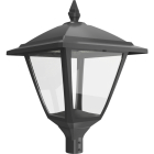RAB Heritage Square Decorative LED Lantern - 15,401 Max Lumens - Wattage & CCT Selectable - Type III/Type V Selectable Optics - 7-Pin Receptacle - Pole Mount - 120-277V - Bronze